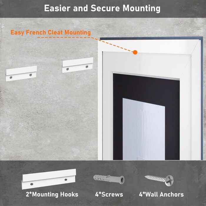 Дзеркало для ванної кімнати 50x70 см з LED-підсвічуванням, антизапарювання, диммування, 3 кольори світла