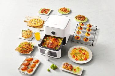 Фритюрниця Xiaomi Smart Air Fryer 5.5 л, біла, розумна електрична мультифункціональна