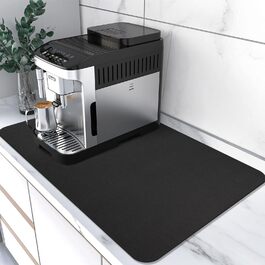 Килимок для кавомашини Kaffeematte чорний 40x60 см, вологопоглинаючий, з гумовою основою
