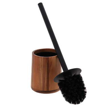 Декоративний ергономічний йоржик для туалету Acacia з натурального дерева акації, 37,5 см