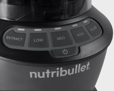 Блендер Nutribullet 1000 Вт, електричний, професійний, 1,6 л, мультифункціональний стаціонарний міксер, сірий/чорний