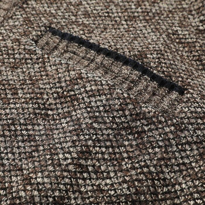 Чоловічий в'язаний кардиган Allthemen з V-подібним вирізом, з підкладкою та ґудзиками, велика в'язка, теплий перехідний жакет (4XL, Кофе)