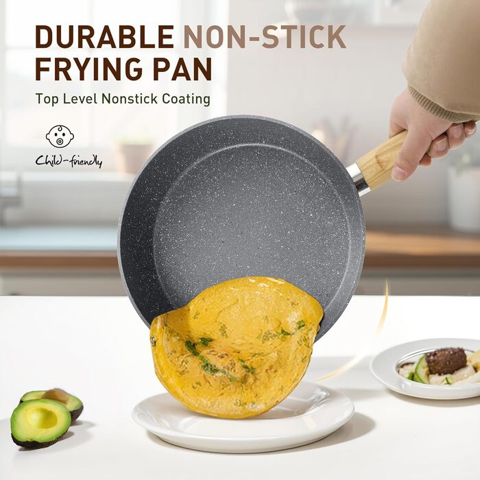 Набір посуду DishDelight 12 шт: сковороди та каструлі з антипригарним покриттям, підходить для індукційних, газових плит та мікрохвильовки, сірий