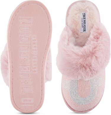 Тапочки True Religion для жінок, подарунок для жінок, зручні тапочки рожевого кольору, розмір Small
