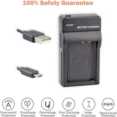 Акумулятор LP-E10 та зарядний пристрій Micro USB для Canon EOS 1100D 1200D X50 X70 Rebel T3 Rebel T5