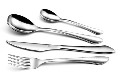 Набір столових приборів Amefa INSTINCT для 4 осіб (24 шт.) | Нержавіюча сталь 18/0, матове покриття, PVD, вінтажний стиль