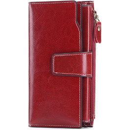 SENDEFN Women's Leather Wallet Large RFID Protection with Many Compartments, Including 20 Card Slots and a Phone Pocket