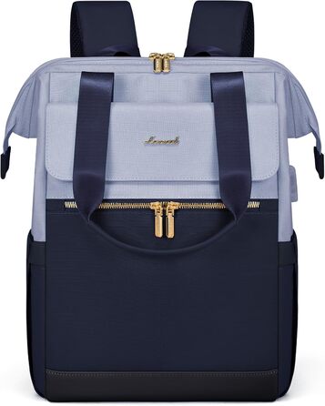 Стильний рюкзак LOVEVOOK для жінок: місткий, водонепроникний, 15.6-17.3 дюйми, для роботи, навчання, подорожей (бежевий, хакі, блакитний, темно-синій)