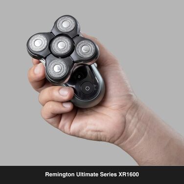 Електричний голкоструг Remington Glatzen-Rasierer XR1600 для чоловіків (5 голкових головок, турбо-функція, бездротовий, чорний)
