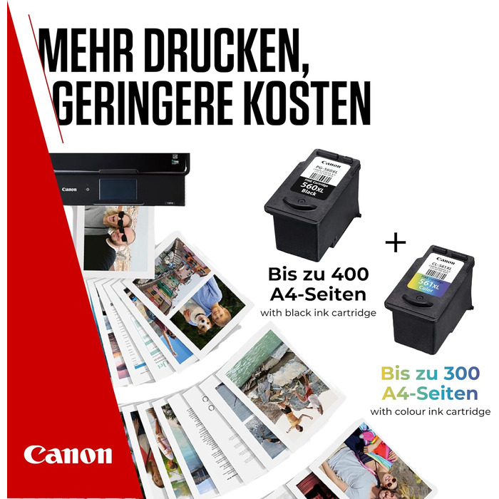 Комплект оригінальних картриджів Canon PG-560XL та CL-561XL FINE XL з фотопапером для домашнього друку