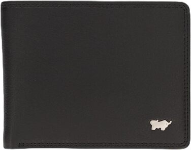 BRAUN BÜFFEL - Men's Wallet made from genuine cowhide Golf 2.0 - Slim wallet with 4+3 card slots - Timeless classic wallet with coin pocket - Elegant Black