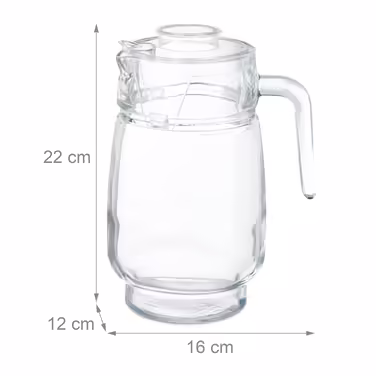 Relaxdays Glass Mug with Lid