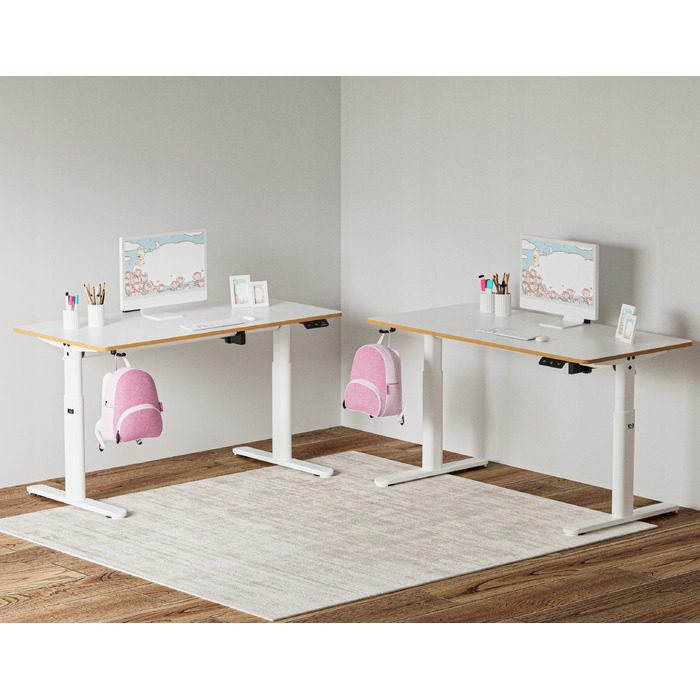 Дитячий стіл Ultradesk Pulsar з електричним регулюванням висоти, білий