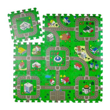 Relaxdays Street Puzzle Mat for Children