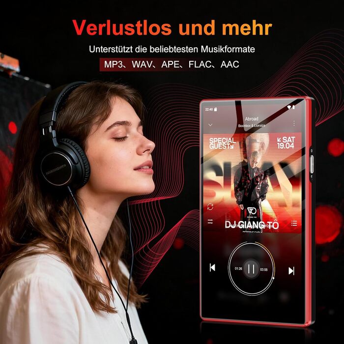 MP3 плеєр Oilsky 160GB з Bluetooth, WiFi, Android 13, 5