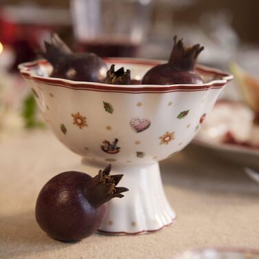 Десертна чаша на ніжці Villeroy & Boch Toy's Delight, преміум порцеляна, біло-червона