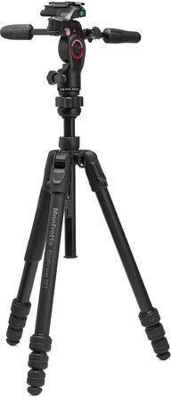 Штатив Manfrotto Befree Advanced 3-Way з тріножкою та рідинною головкою, алюміній, для камер та відеокамер до 6 кг, ультракомпактний, аксесуари для фото та відео