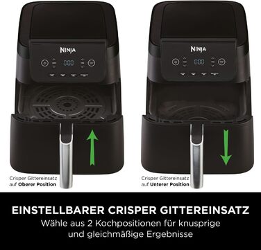 Фритюрниця Ninja AF170EU без олії, 6.2 л, чорна - аерофритюрниця, духовка, дегідратор, підігрів, цифрове керування, антипригарне покриття