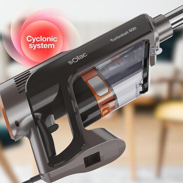 Електричний акумуляторний віник Solac Turbobat Digital Flex 29.6V AE2515 - металевий корпус, колір мідний