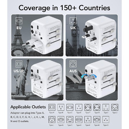 Зарядний пристрій USB C 65W, 3-портовий, з кабелем 2м, для MacBook, iPhone, Switch, Galaxy, Tablet, Laptop