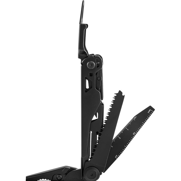 Багатофункціональний інструмент Solid Black 16-в-1: ніж для виживання, мультитул для туризму, кемпінгу та подарунок для чоловіків. Виготовлений з нержавіючої сталі, з бітами.