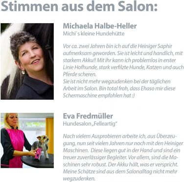 Бездротовий професійний перукарський ножик HEINIGER Saphir, блакитний