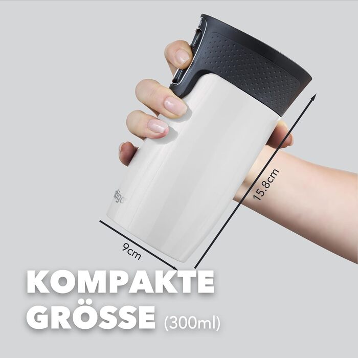 Термокружка Contigo West Loop Autoseal з нержавіючої сталі, 300 мл, вихідний отвір, не протікає