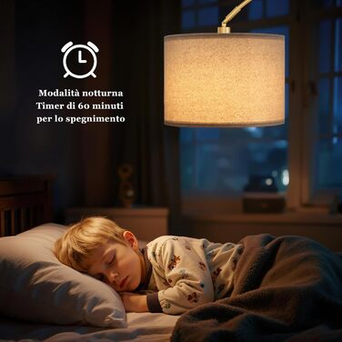 Торшер арковий LED E27 з димером та пультом ДУ, 3000K-6000K, бежевий. Торшер для вітальні, спальні, поворотний, 180 см