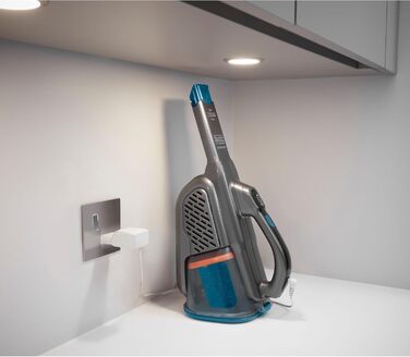 Акумуляторний пилосос ручний BLACK+DECKER BHHV315J Lithium Dustbuster 12V, 20AW, циклонна система, безмішковий, титаново-синій