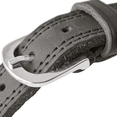 Нашийник для собак HUNTER LEMVIG, шкіряний, чорний/сірий, розмір 40, Made in Germany