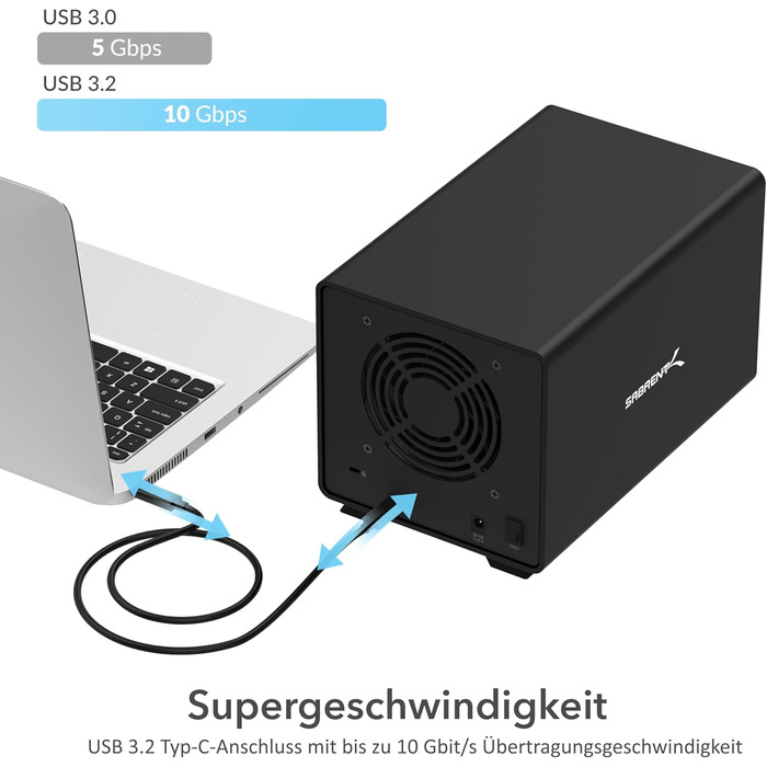 Док-станція Sabrent для жорстких дисків 2.5/3.5 дюймів SATA SSD/HDD з USB A - підтримка 10TB, 5Gbps, Offline Clone