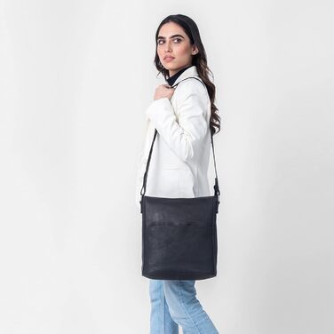 Сумка жіноча EABAGS шкіряна через плече преміум-класу для роботи, університету, школи, відпочинку - коричнева (M)