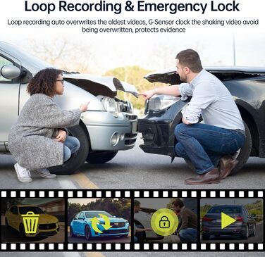 Відеореєстратор Volam 3-камерний з записом спереду, ззаду та в салоні. IR нічне бачення, WDR, G-сенсор, SD-карта 64GB, USB-C