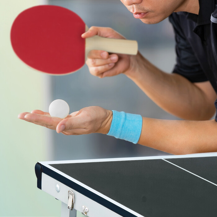 Relaxdays Black Table Tennis Table with Accessories