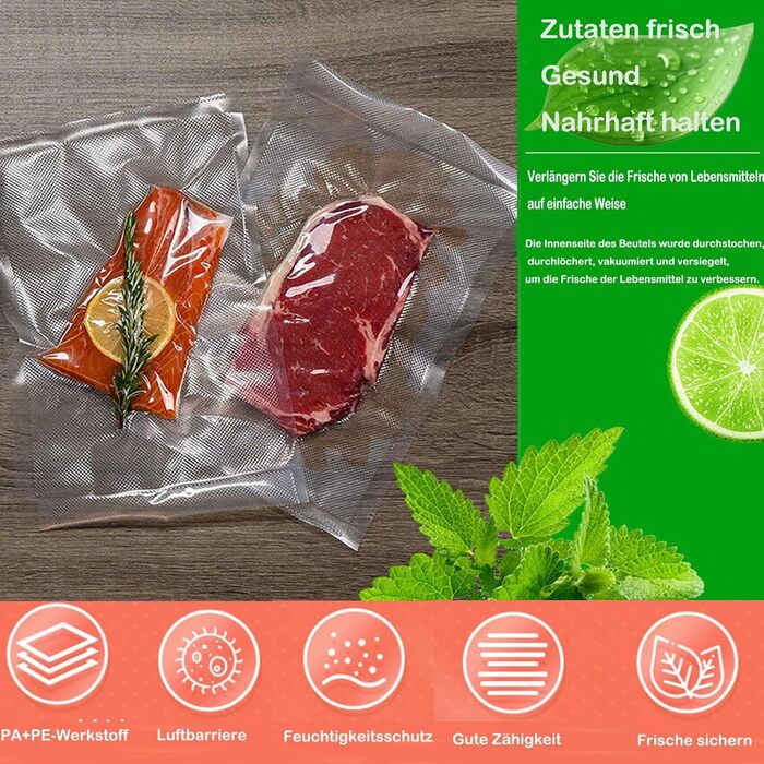 Vacuum Rolls, 5 Rolls, 28x600cm, Reusable BPA-Free Vacuum Sealer Rolls for Vacuum Sealers & Food Vacuum Machine, Suitable for Vacuum Sealers and Foil Sealing Devices