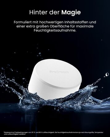 Зволожувач повітря Pro Breeze Osmo - безшумний, з можливістю поповнення. Ідеально підходить для дому, спальні, шафи, авто. Міні-зволожувач повітря без живлення, таблетка 700г (до 100 днів). Таблетка для поповнення