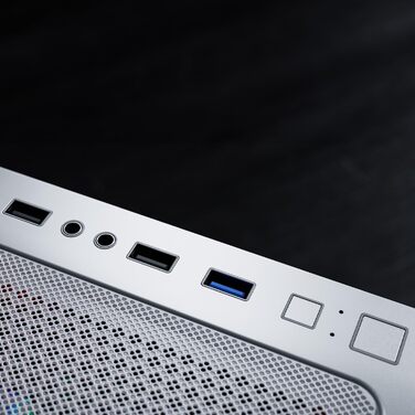 Корпус для ПК GameMachines Element Snow Edition ATX з 3 RGB вентиляторами, білий