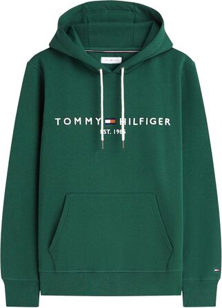 Чоловічий худі Tommy Hilfiger з капюшоном та логотипом, колір Green Street Green, розмір M