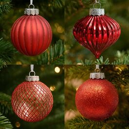 Набір прикрас для ялинки SLEETLY 28 шт. Біле золото: кулі, крижані шматочки та сніжинки (Рожевий)