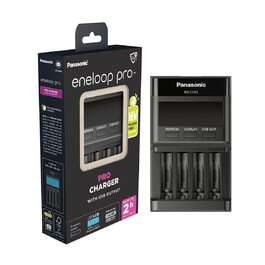 Зарядний пристрій Panasonic Eneloop PRO для AA/AAA Ni-MH акумуляторів (1-4 шт), 2 год зарядка, 10 функцій безпеки
