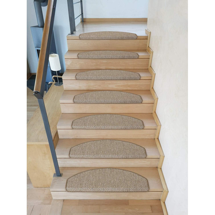 Ступінчасті килимки Kettelservice-Metzker Ґетеборг, світло-коричневі, набір 15 шт., сумісні з килимовою доріжкою