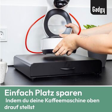 Тримач для капсул Nespresso Gadgy - органайзер для 50 капсул, нержавіюча сталь, чорний