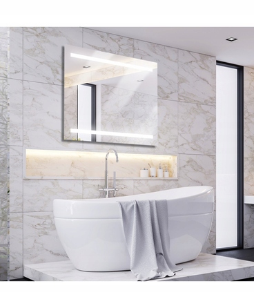 LED-дзеркало у ванну кімнату 80x60 з сенсорним вимикачем