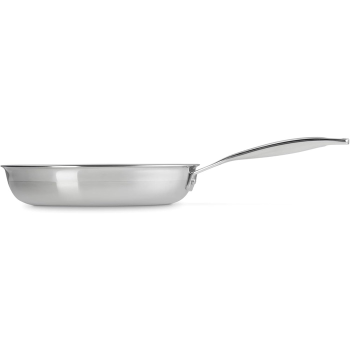 Сковорода Le Creuset з нержавіючої сталі 3-шарова, 24 см, срібляста - для всіх плит, індукції та духовки