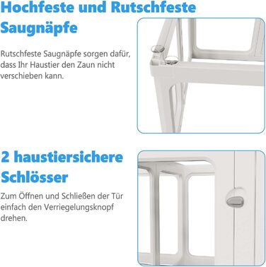 Кіяниця для цуценят SISKEYCOOC 60см з акрилового пластику, прозора, з дверцятами, для собак середніх та маленьких порід, легка у догляді, для дому (10 шт.), білий колір, 60см висота