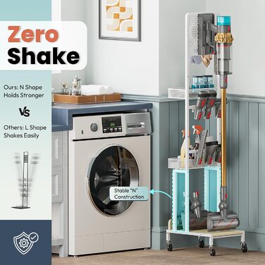 Підставка для Dyson V15, V12, V11, V10, V8, V7, V6 Gen5 - док-станція з тримачем для насадок, біла