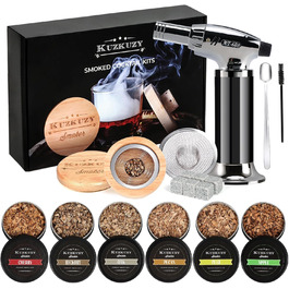 Набір для копчення коктейлів Bouron: факел та 4 види тирси для димного напою