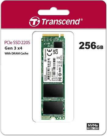 SSD Transcend MTS220S 256GB NVMe PCIe Gen3 x4 M.2 2280 - Швидкий внутрішній накопичувач