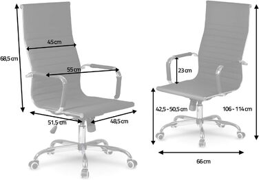 Офісне крісло Tokio з ергономічною спинкою, поворотне, на колесах, з регульованою підголівником, ігрове, для керівника, штучна шкіра, сірий