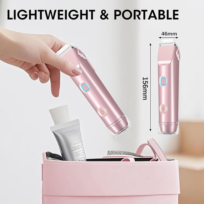 Електричний жіночий гоління з двома головками, триммер для тіла, бікіні, водонепроникний IPX7, для подорожей